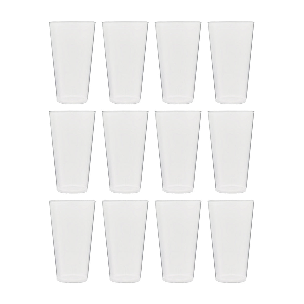 Round Clear Polycarbonate Tumbler  dia.3.5" h:6" 17 oz. (Set of 12)