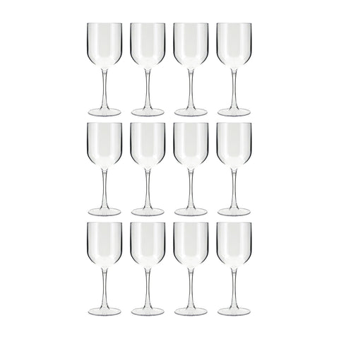 Round Clear Polycarbonate Cocktail/Wine dia.3.25" h:8.75" 16 oz. (Set of 12)