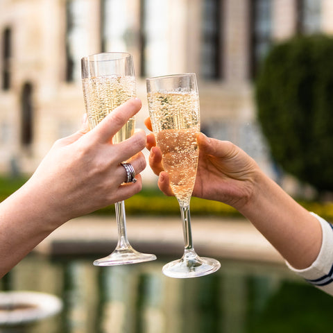 Premium dia.2.25" h:8.5" 6 oz. Round Clear Polycarbonate Champagne Flute (Set of 12)