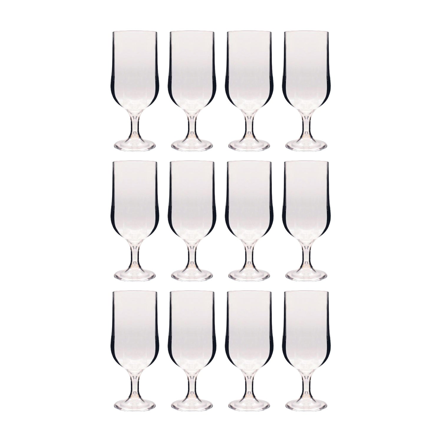 Round Clear Polycarbonate Goblet  dia.2.75" h:7" 13 oz. (Set of 12)