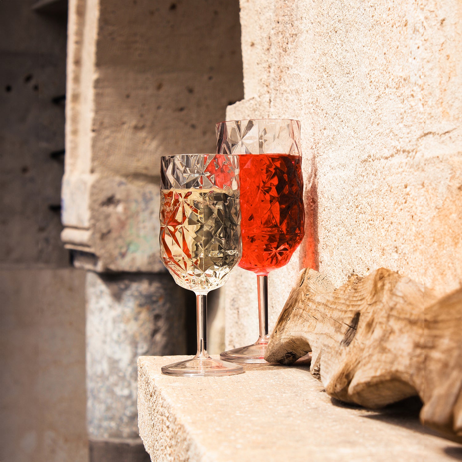 Prism dia.2.5" h:7" 8 oz. Round Clear Polycarbonate Goblet (Set of 6)