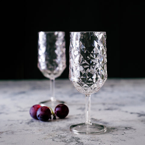 Prism dia.2.75" h:8.25" 14 oz. Round Clear Polycarbonate Goblet (Set of 6)