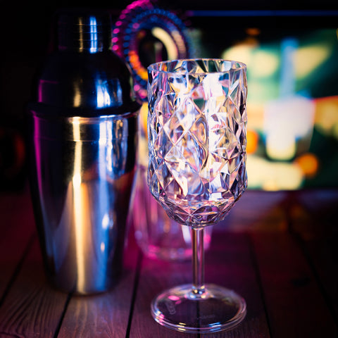 Prism dia.2.75" h:8.25" 14 oz. Round Clear Polycarbonate Goblet (Set of 6)