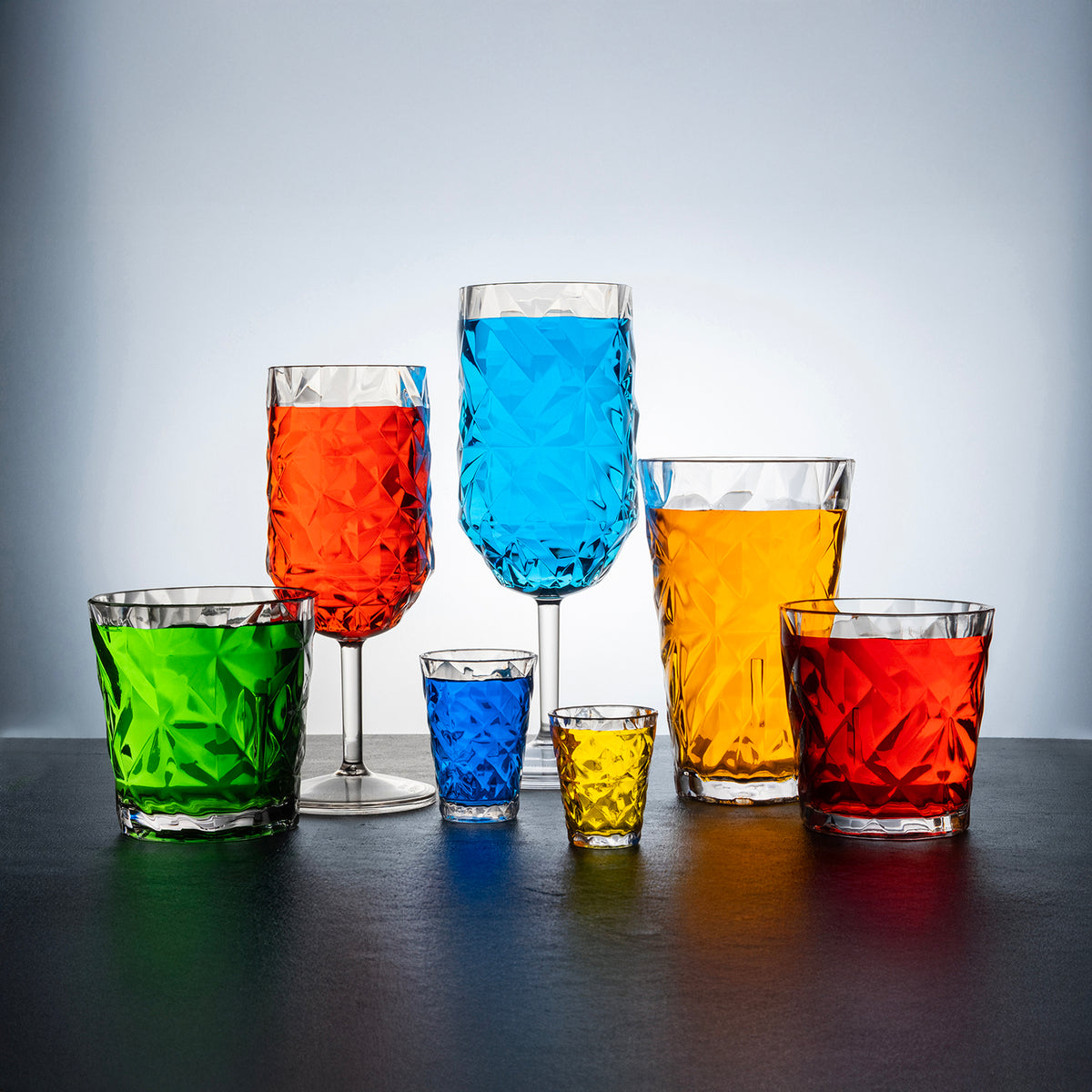 Prism dia.2.75" h:8.25" 14 oz. Round Clear Polycarbonate Goblet (Set of 6)