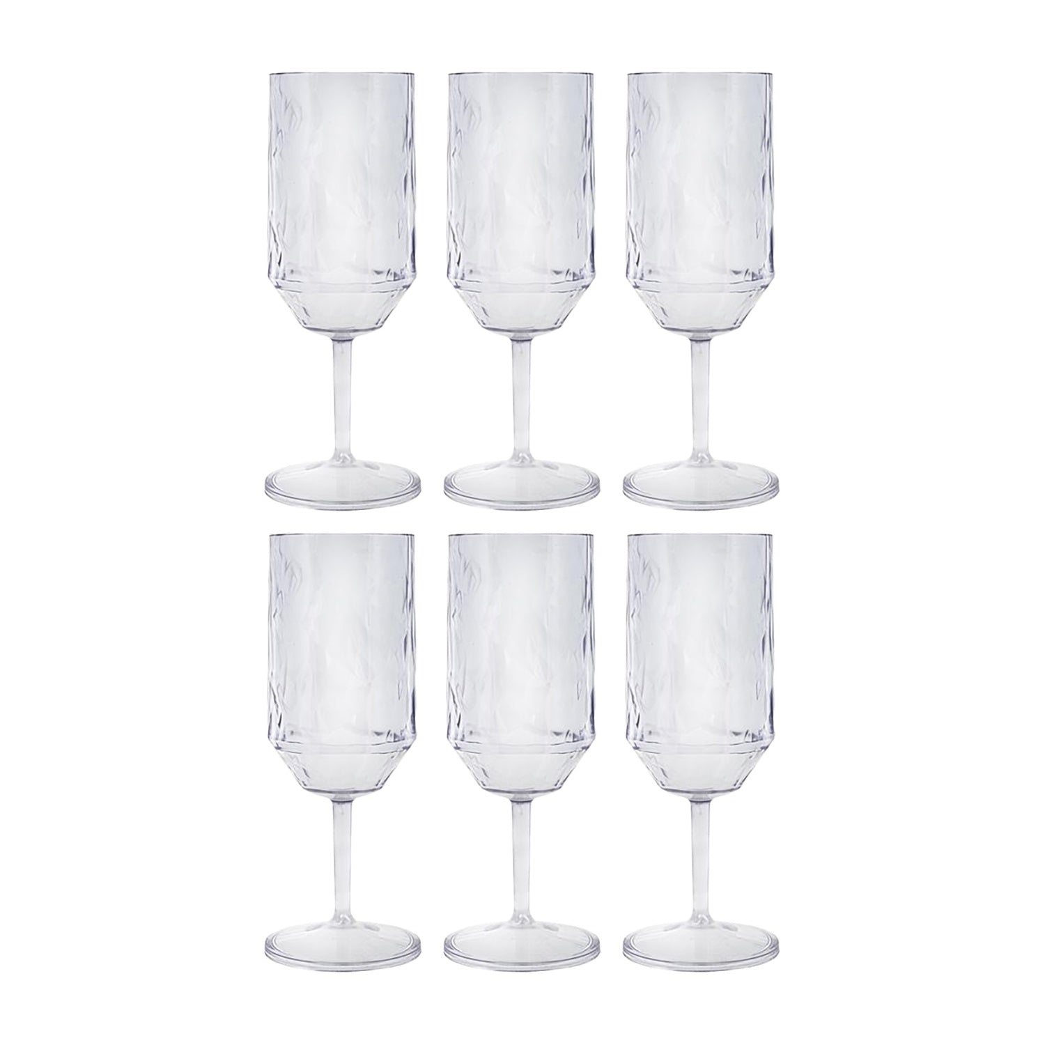 Round Clear Polycarbonate Goblet dia.2.75" h:8.25" 14 oz. (Set of 6)