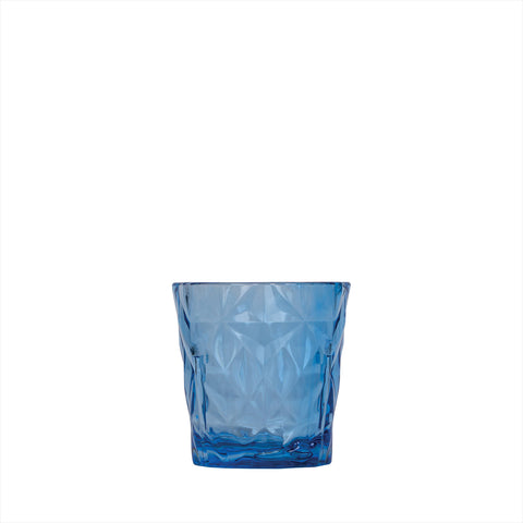 Round Blue Polycarbonate Rocks/Old Fashioned dia.3.5" h:3.5" 10 oz. (Set of 6)
