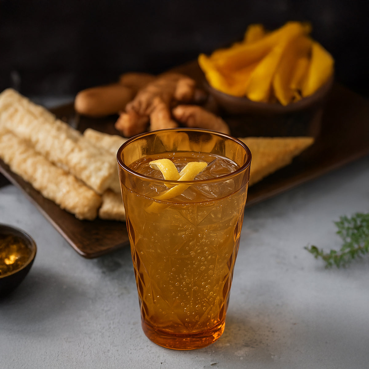 Prism dia.3.5" h:5.5" 14 oz. Round Amber Polycarbonate High-Ball (Set of 6)