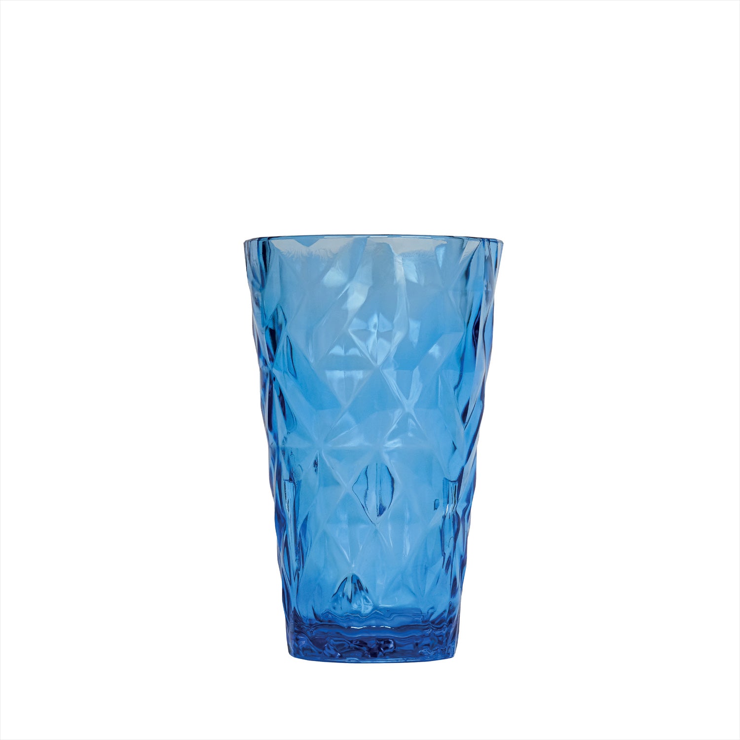 Round Blue Polycarbonate High-Ball dia.3.5" h:5.5" 14 oz. (Set of 6)