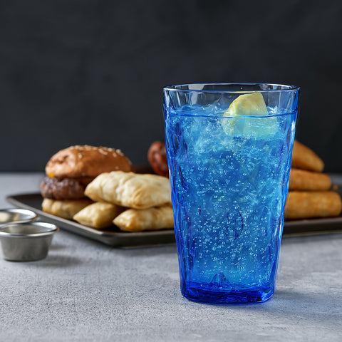 Prism dia.3.5" h:5.5" 14 oz. Round Blue Polycarbonate High-Ball (Set of 6)