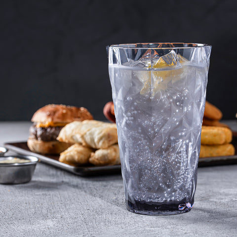 Prism dia.3.75" h:6.5" 17 oz. Round Charcoal Polycarbonate High-Ball (Set of 4)