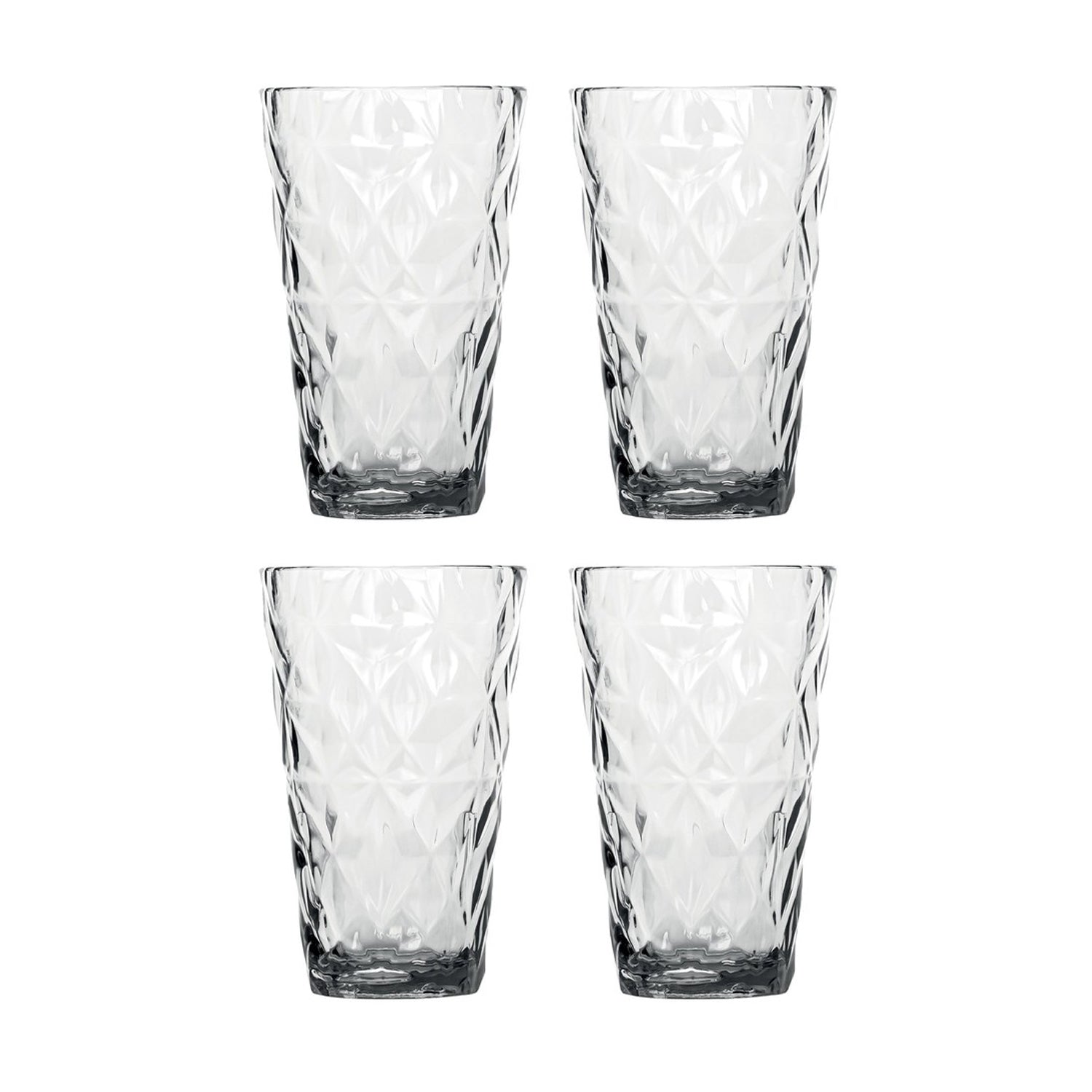 Prism dia.3.75" h:6.5" 17 oz. Round Charcoal Polycarbonate High-Ball (Set of 4)