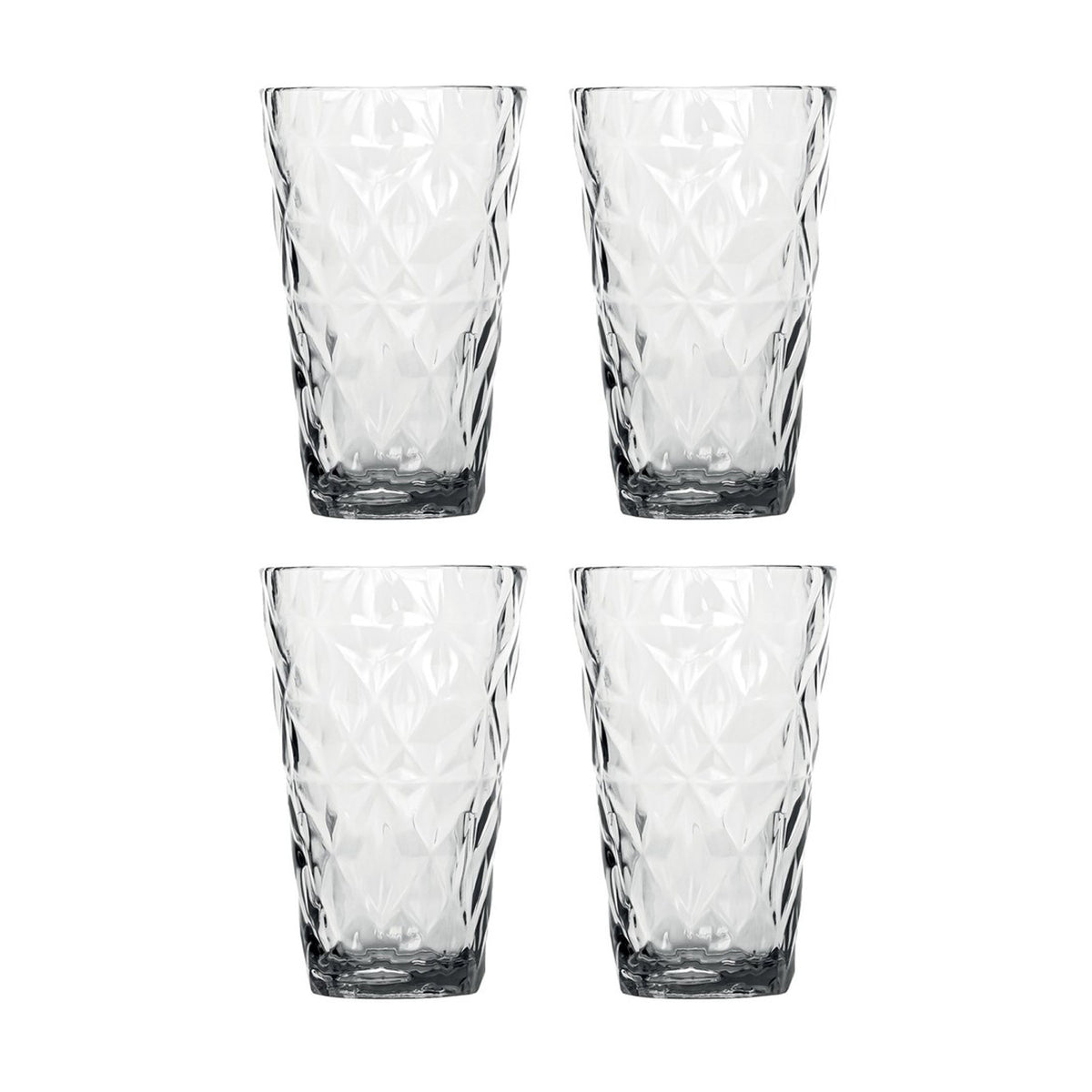 Prism dia.3.75" h:6.5" 17 oz. Round Charcoal Polycarbonate High-Ball (Set of 4)