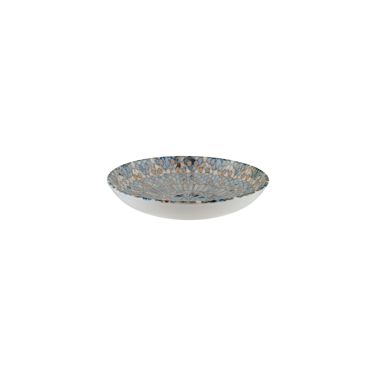 Bonna China Luca Mosaic Matte dia.9" h:2" 34 oz. Round Decorated Porcelain Bowl (Set of 4)