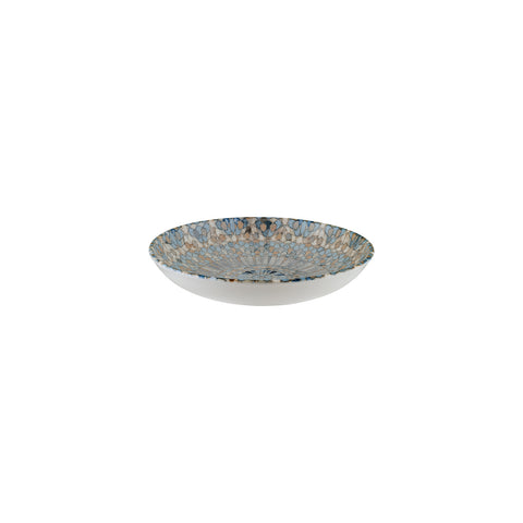 Bonna China Luca Mosaic Matte dia.9" h:2" 34 oz. Round Decorated Porcelain Bowl (Set of 4)
