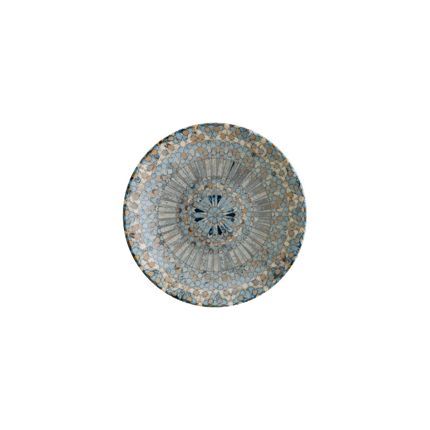 Bonna China Luca Mosaic Matte dia.9" h:2" 34 oz. Round Decorated Porcelain Bowl (Set of 4)