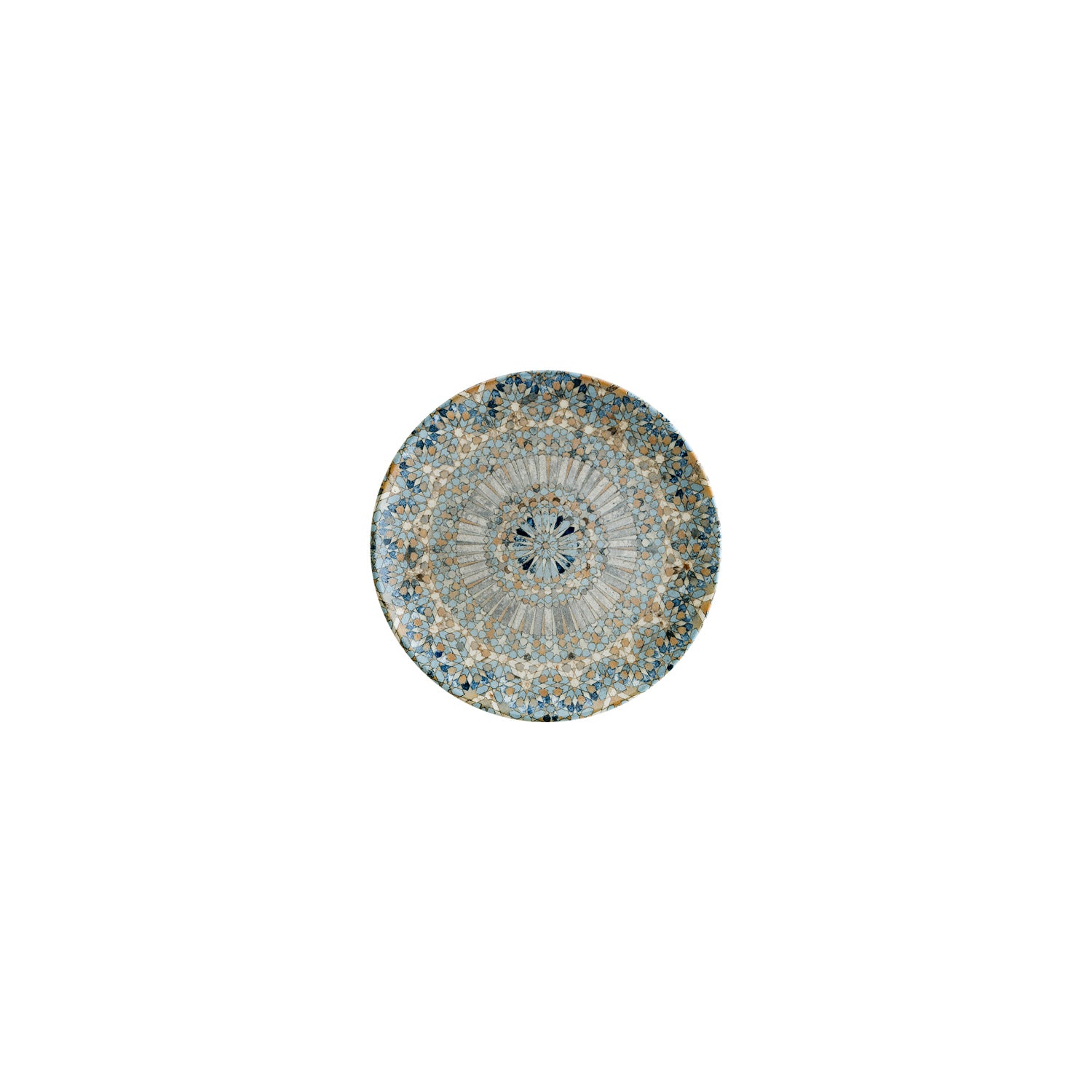 Bonna China Luca Mosaic Matte dia.6.75"  Round Decorated Porcelain Plate (Set of 4)