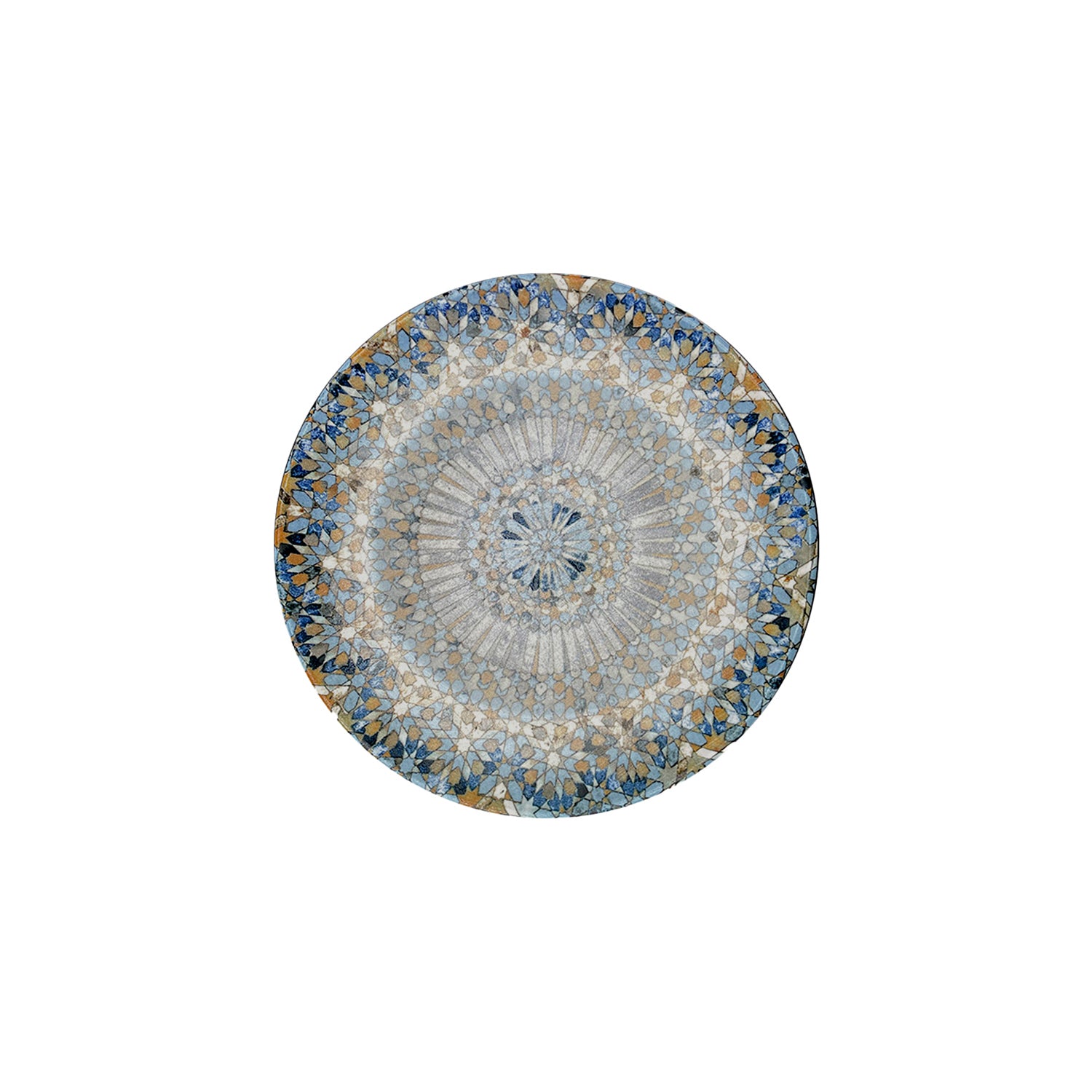 Bonna China Luca Mosaic Matte dia.10.75" h:2.25" 16 oz. Round Decorated Porcelain Bowl (Set of 2)