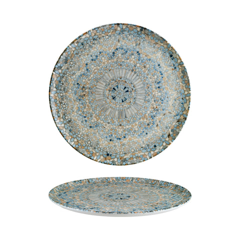 Bonna China Luca Mosaic Matte dia.12.75"  Round Decorated Porcelain Plate