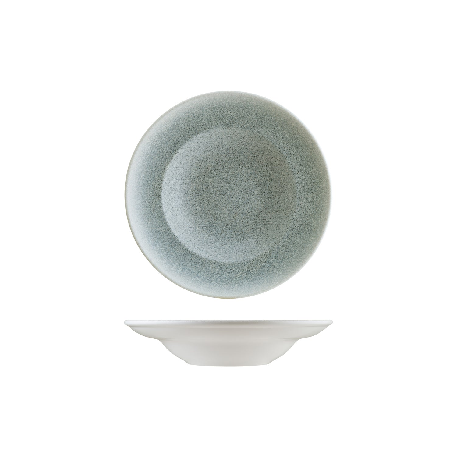 Bonna China Luca Ocean Matte dia.9.5" h:2" 14 oz. Round Blue Porcelain Bowl (Set of 2)