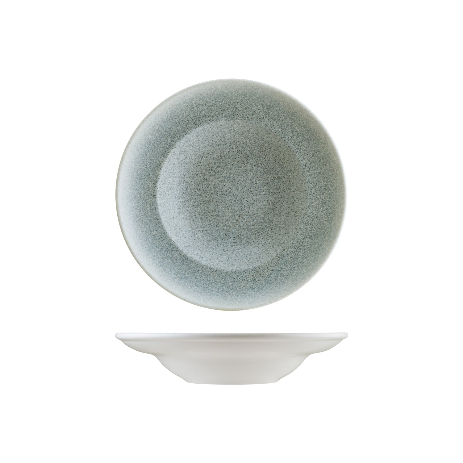 Bonna China Luca Ocean Matte dia.10.75" h:2.25" 16 oz. Round Blue Porcelain Bowl (Set of 2)