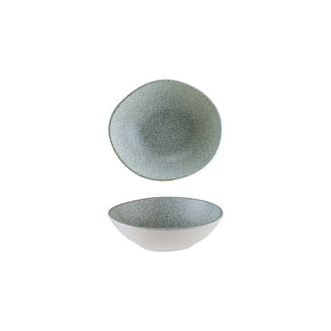 Bonna China Luca Ocean Matte 7" x 6.5" x h:2" 17 oz. Organic Blue Porcelain Bowl (Set of 4)