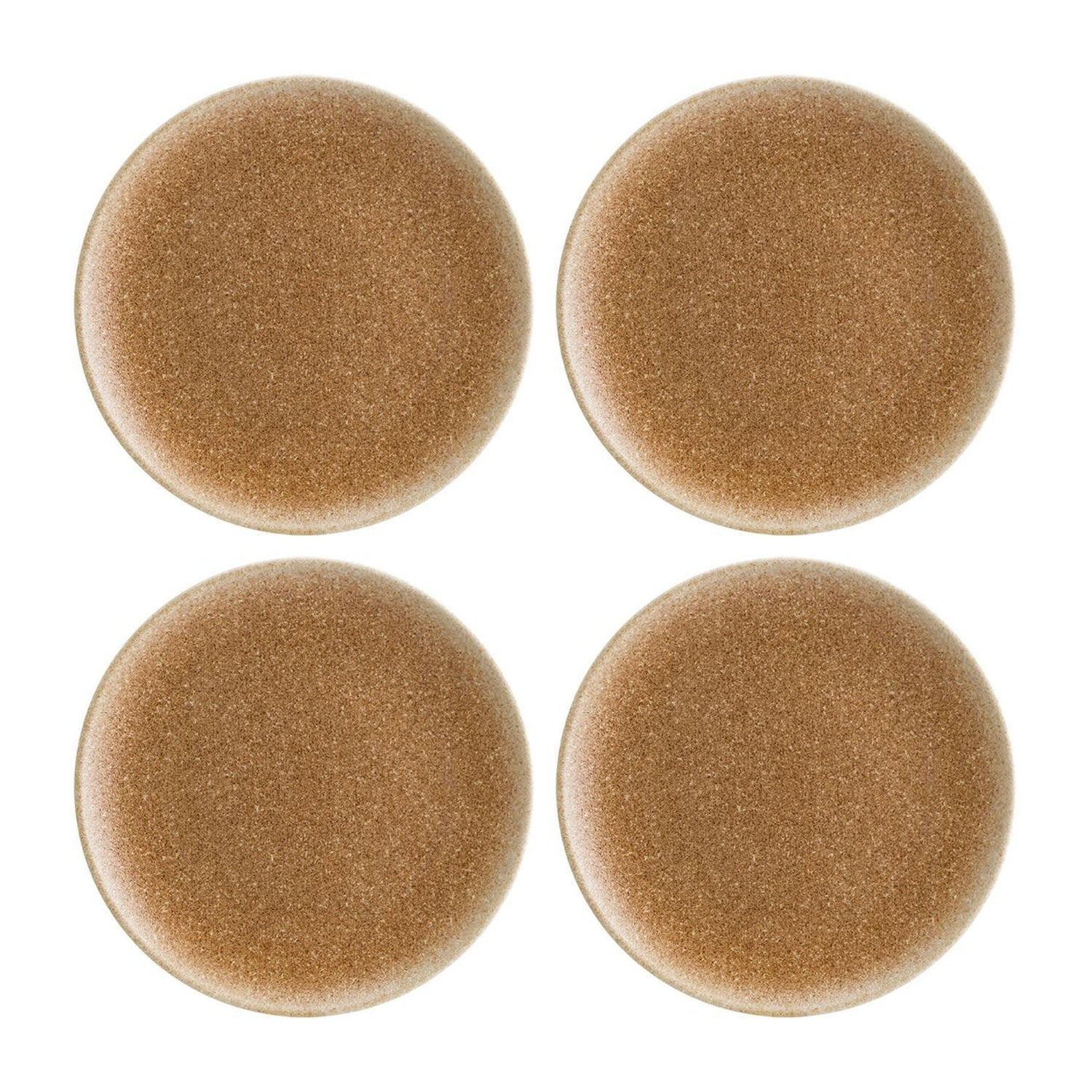 Bonna China Luca Salmon Matte dia.10.5"  Round Brown Porcelain Plate (Set of 4)