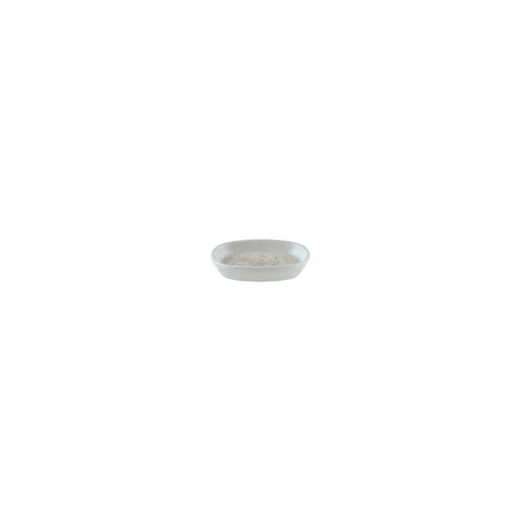 Bonna China Luna 4" x 2.5" x h:0.75" Oval White Porcelain Platter (Set of 4)