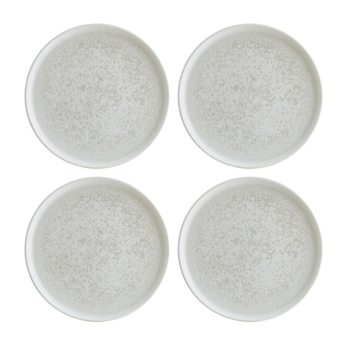 Bonna China Luna dia.8.75"  Round White Porcelain Plate (Set of 4)