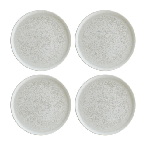 Bonna China Luna dia.8.75"  Round White Porcelain Plate (Set of 4)