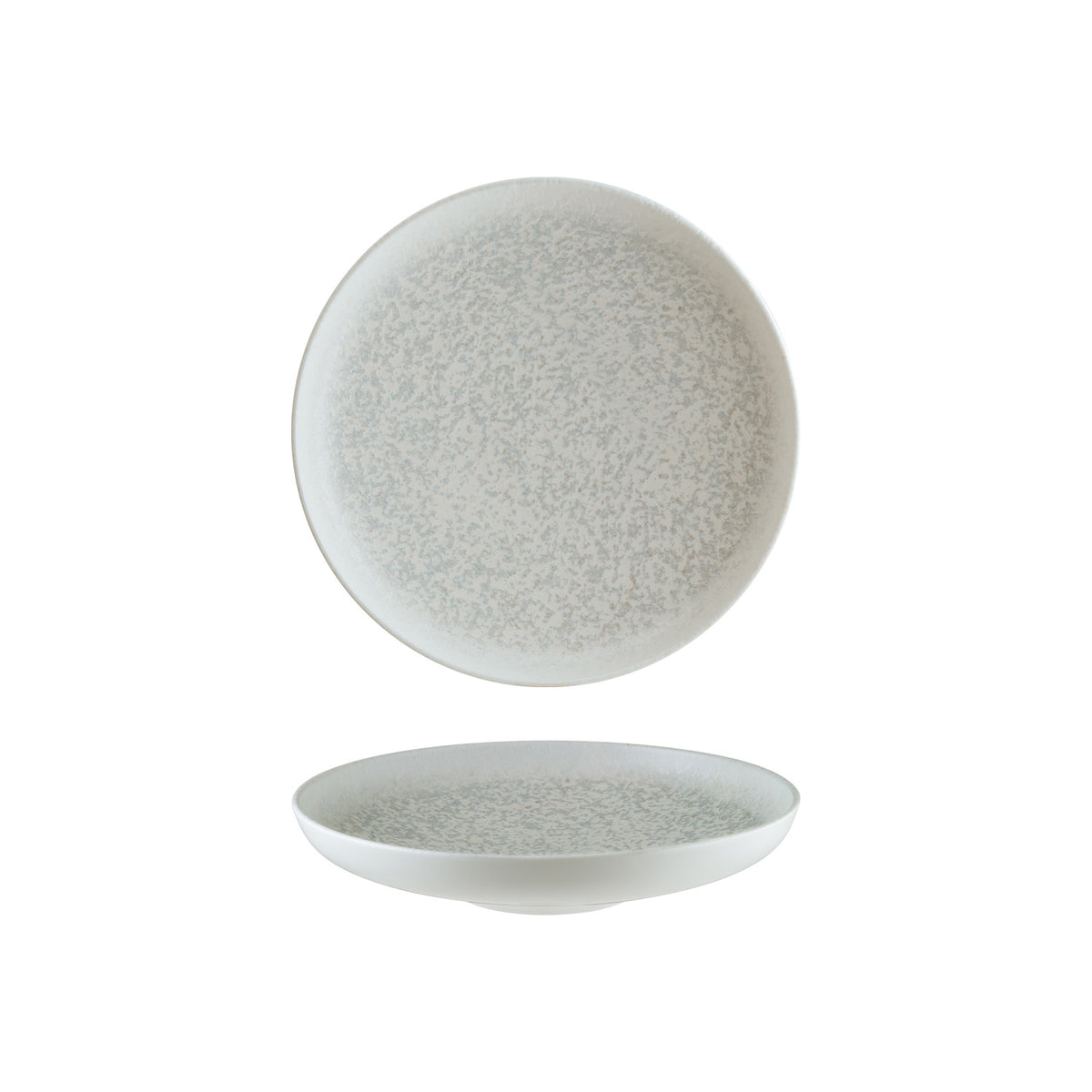 Bonna China Luna dia.9.75" h:2" Round White Porcelain Deep Plate