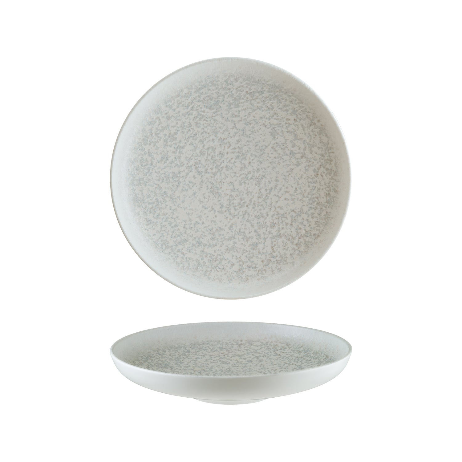 Bonna China Luna dia.10.75" h:2.25" Round White Porcelain Deep Plate