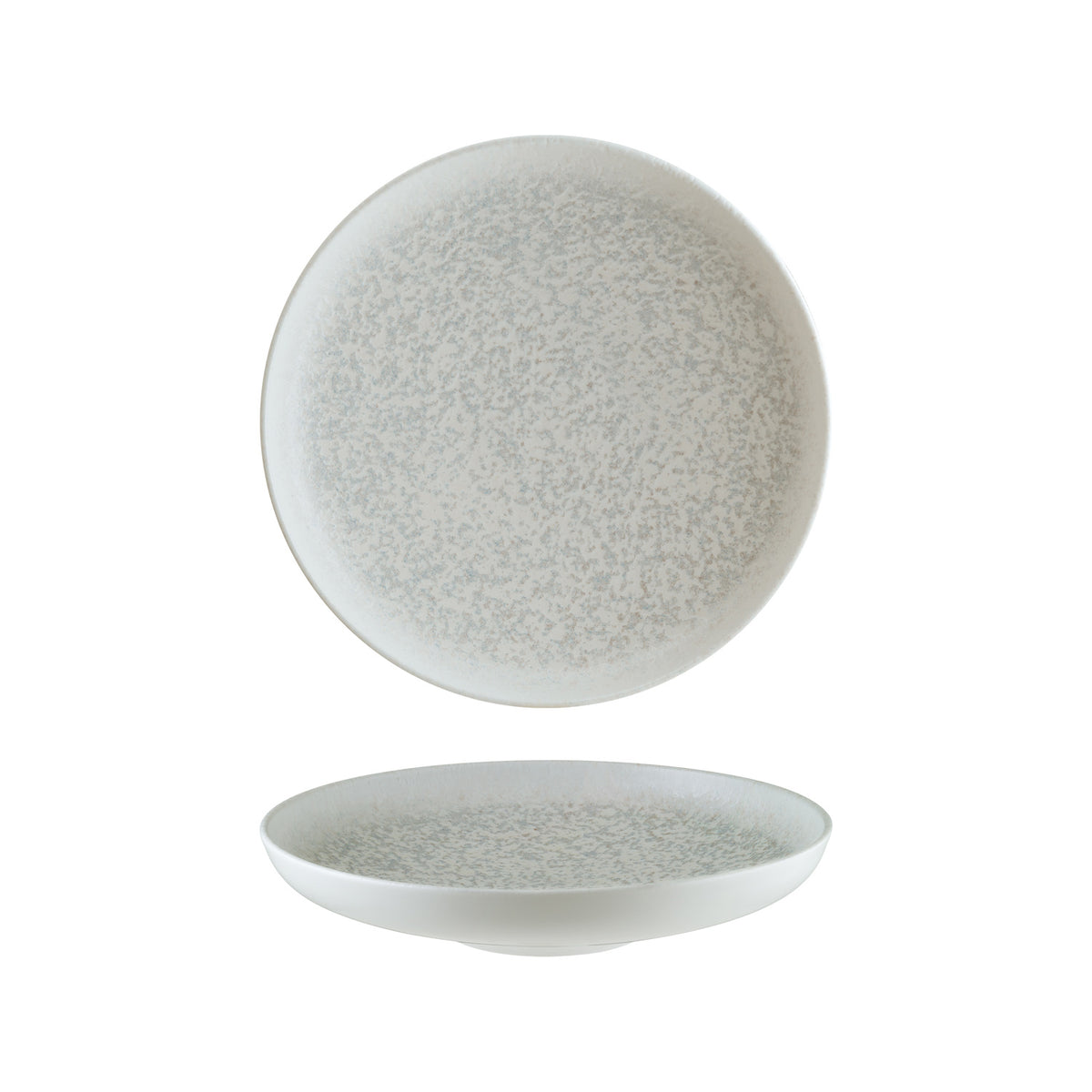 Bonna China Luna dia.10.75" h:2.25" Round White Porcelain Deep Plate
