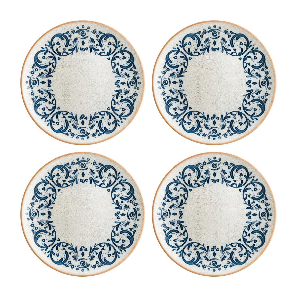 Bonna China Viento dia.9"  Round Decorated Porcelain Plate (Set of 4)