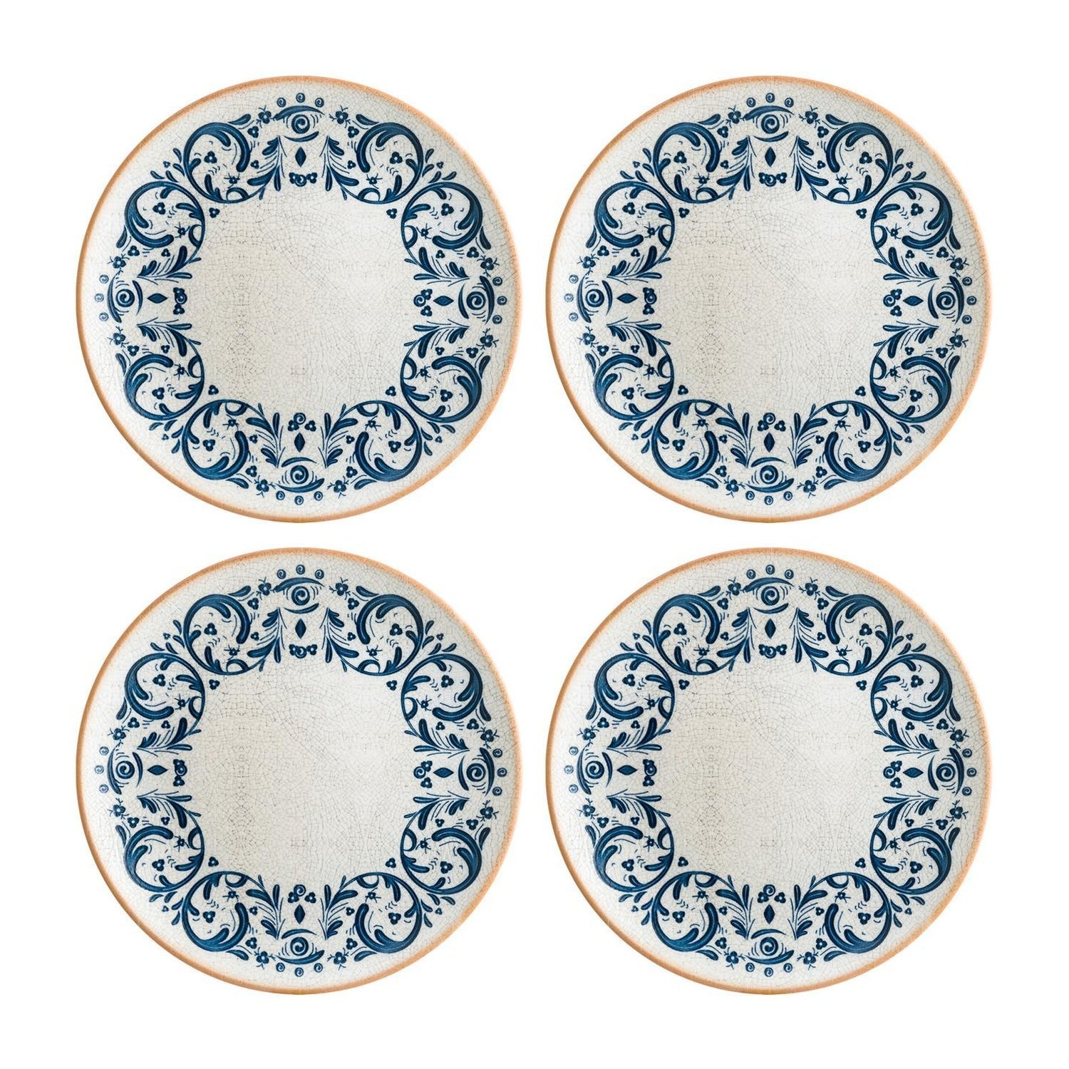 Bonna China Viento dia.10"  Round Decorated Porcelain Plate (Set of 4)