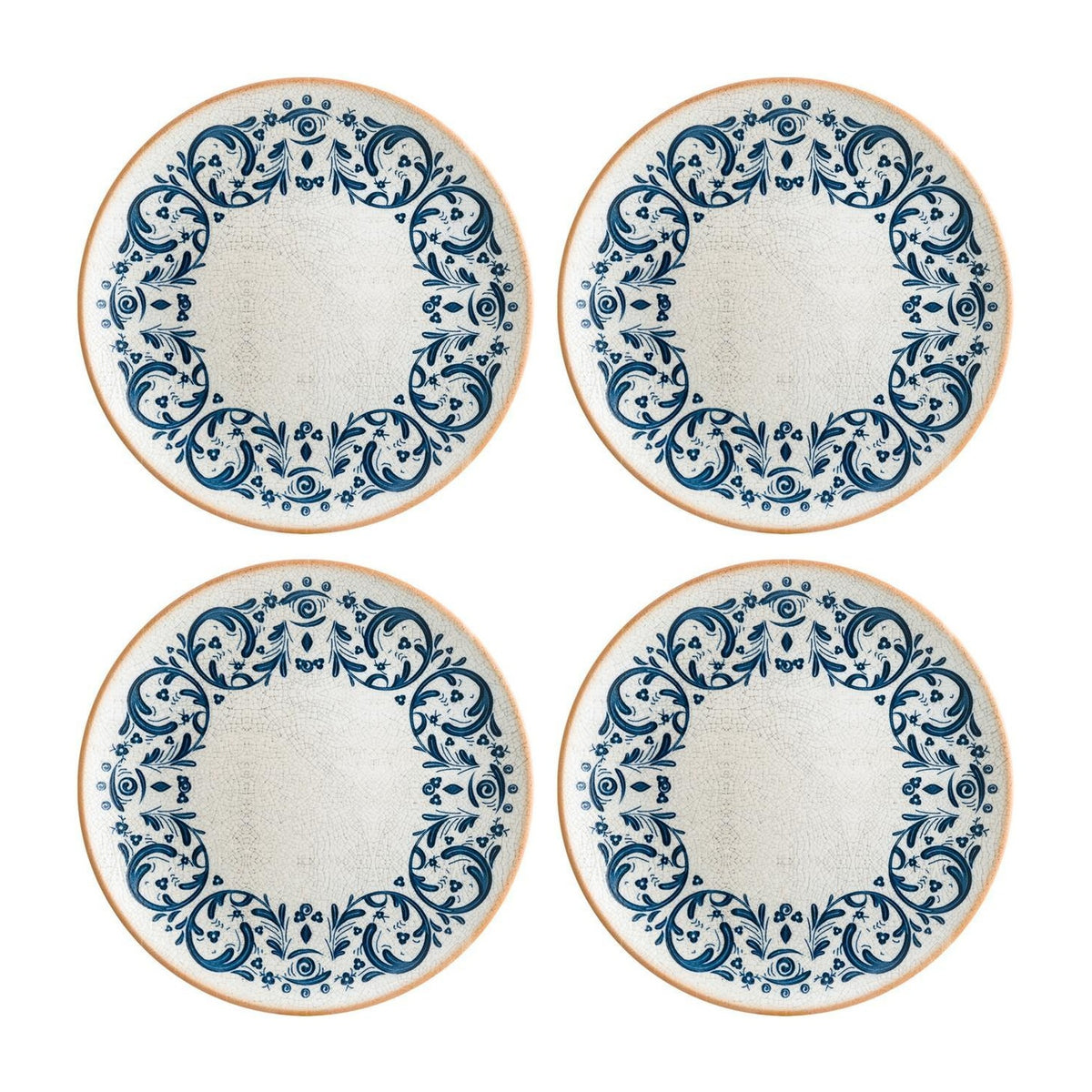 Bonna China Viento dia.10"  Round Decorated Porcelain Plate (Set of 4)