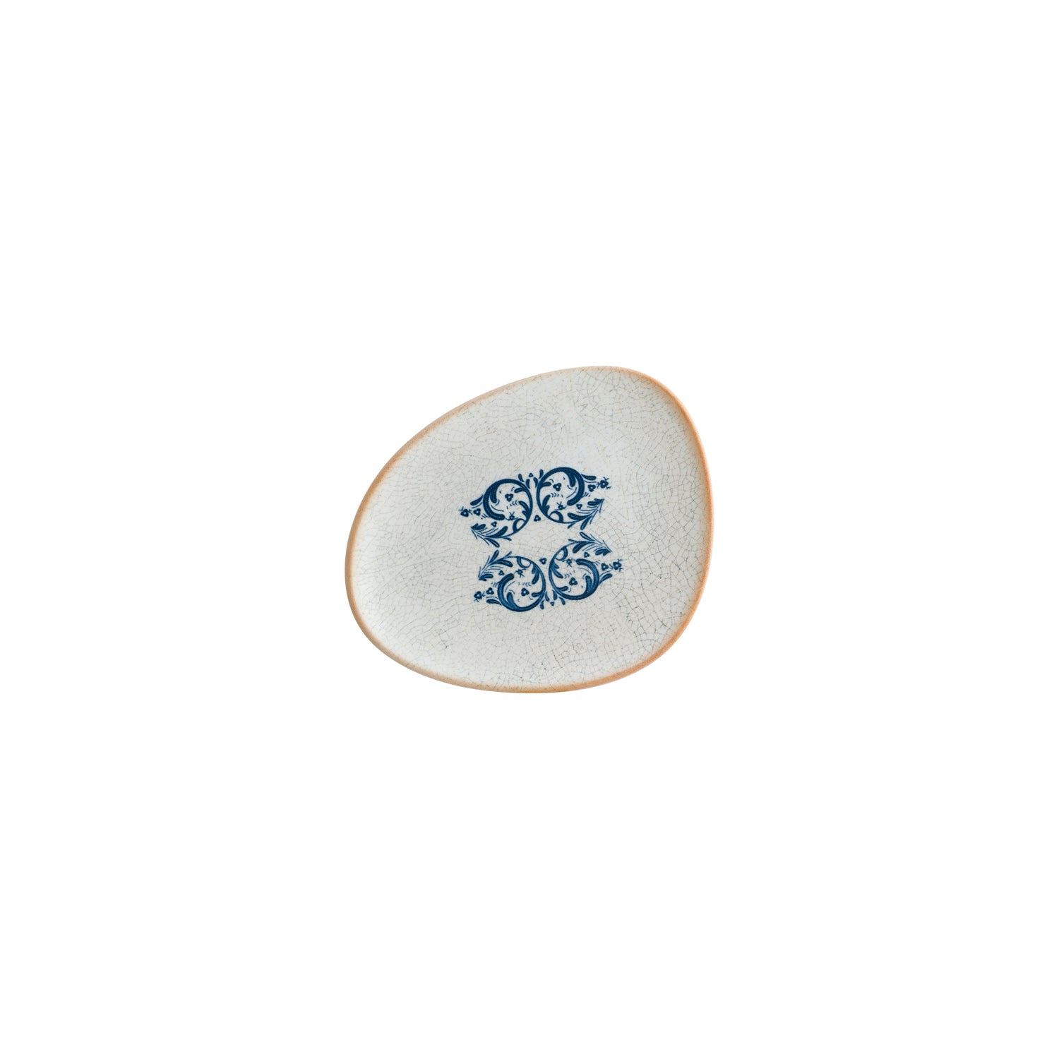Bonna China Viento 7.5" x 6"  Organic Decorated Porcelain Plate (Set of 4)