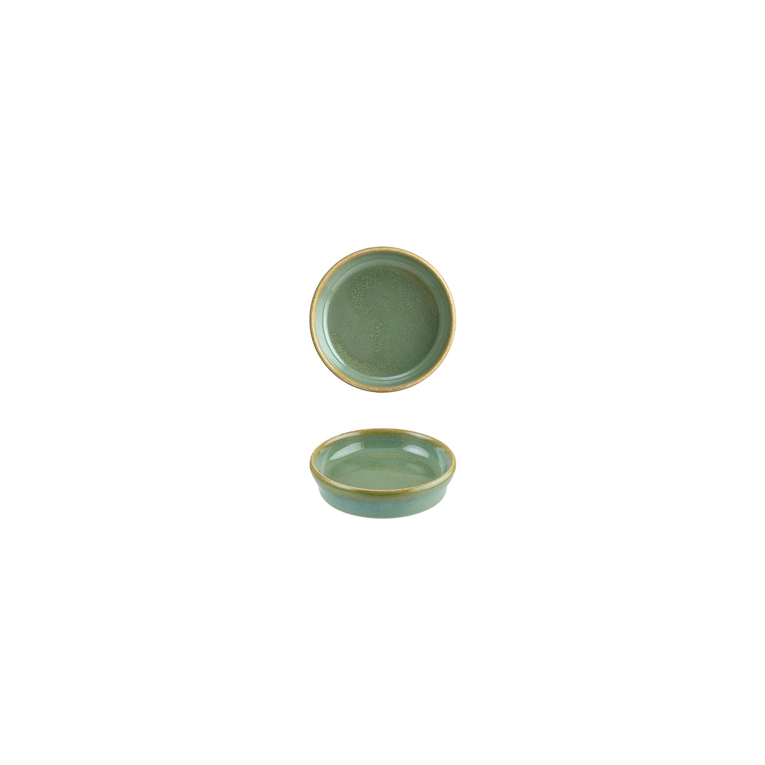 Bonna China Sage dia.4" h:1" 1 oz. Round Green Porcelain Bowl (Set of 4)