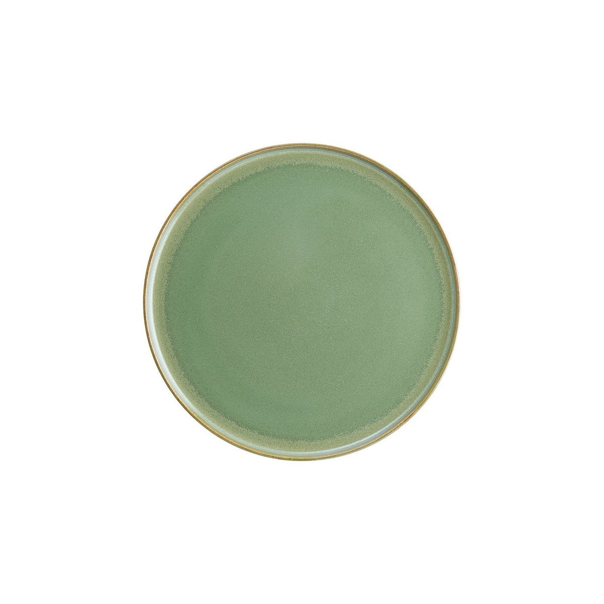 Sage dia.11" Round Green Vitrified Plate (1 each)