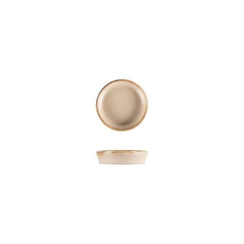 Bonna China Sand dia.4" h:1" 1 oz. Round Beige Porcelain Bowl (Set of 4)