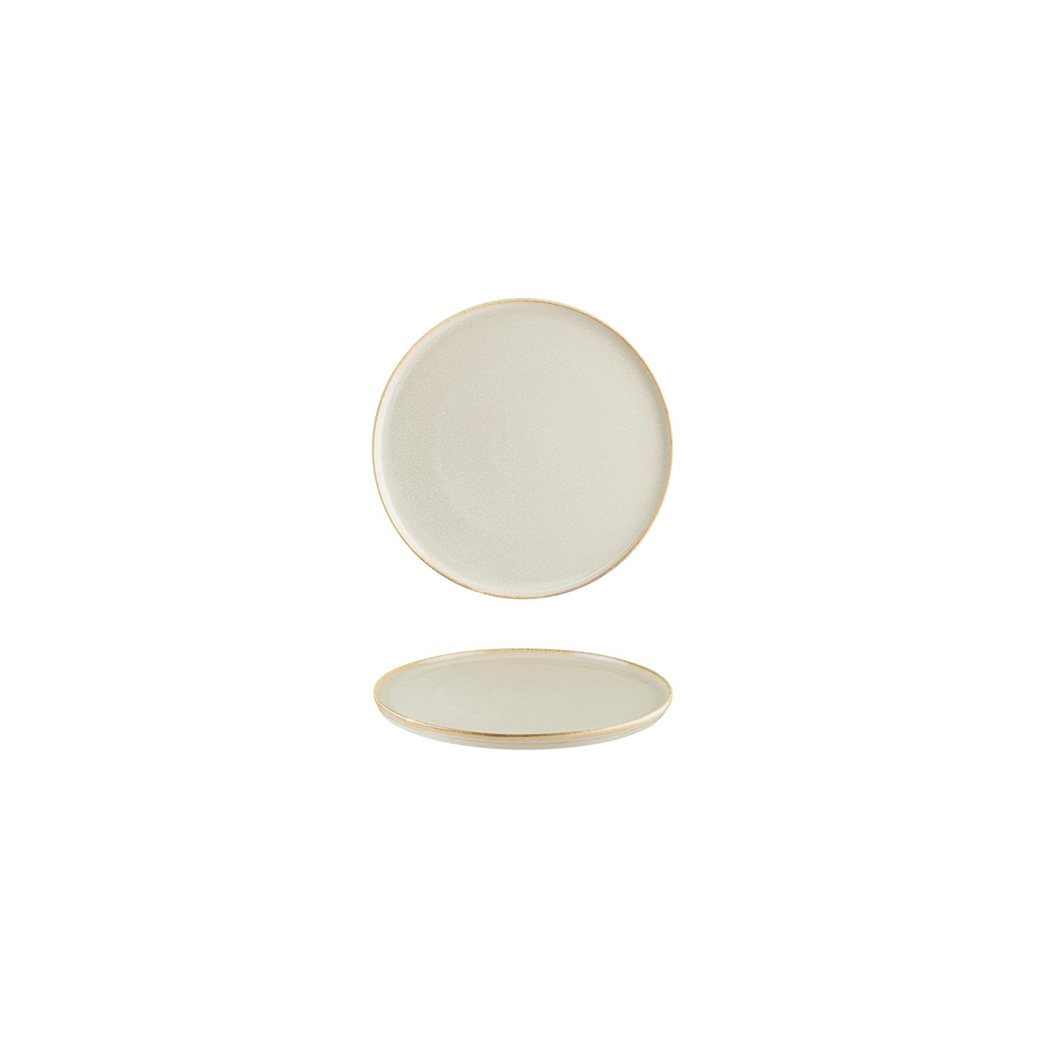 Bonna China Sand dia.6.25"  Round Beige Porcelain Plate (Set of 4)
