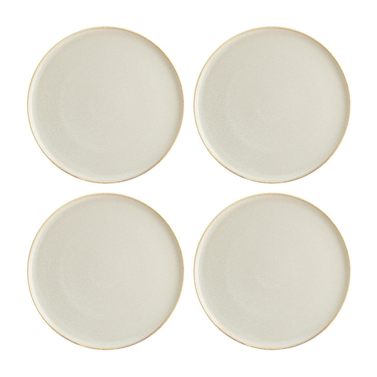 Bonna China Sand dia.6.25"  Round Beige Porcelain Plate (Set of 4)