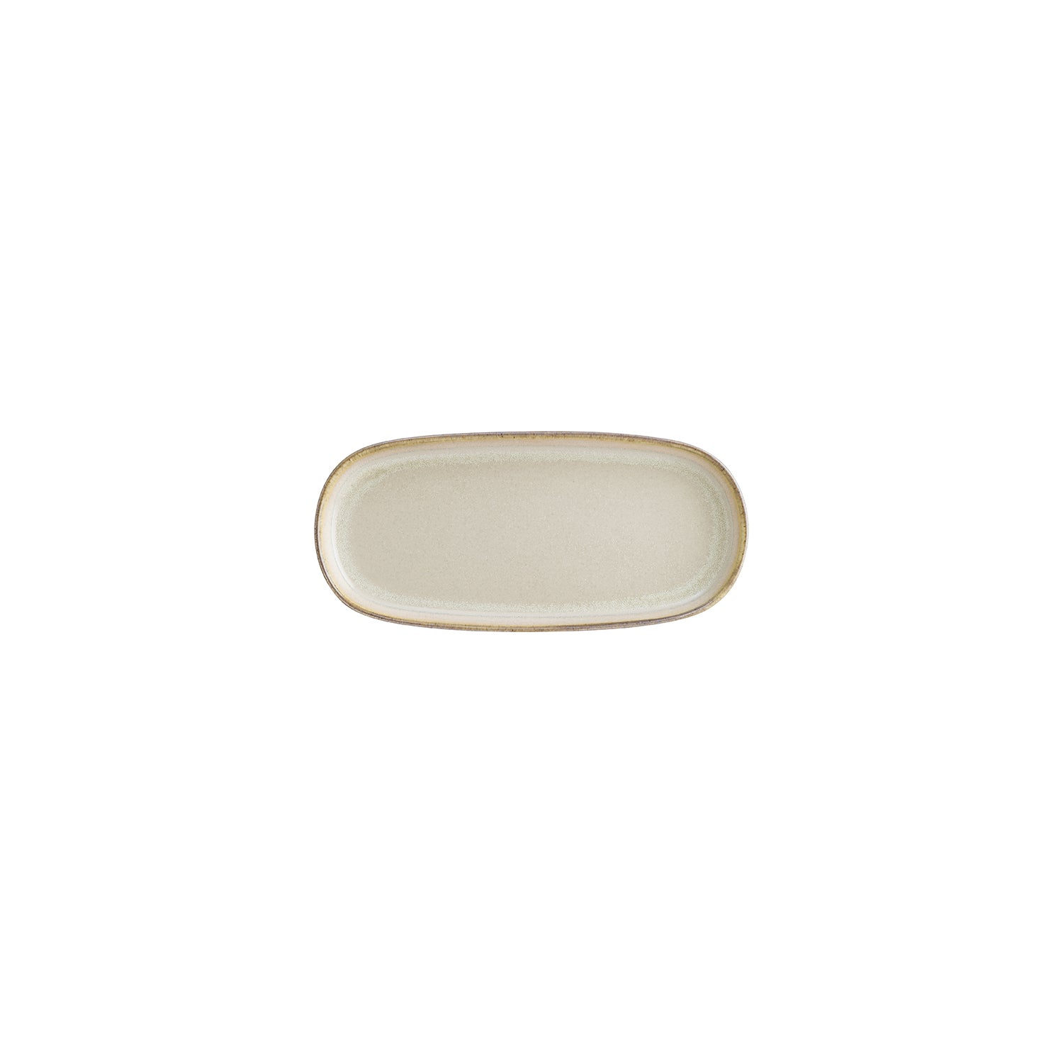 Bonna China Sand 8.5" x 4" x h:0.75" Oval Beige Porcelain Platter