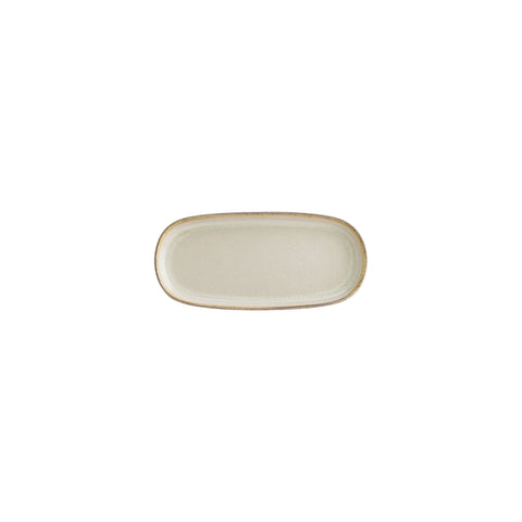 Bonna China Sand 8.5" x 4" x h:0.75" Oval Beige Porcelain Platter