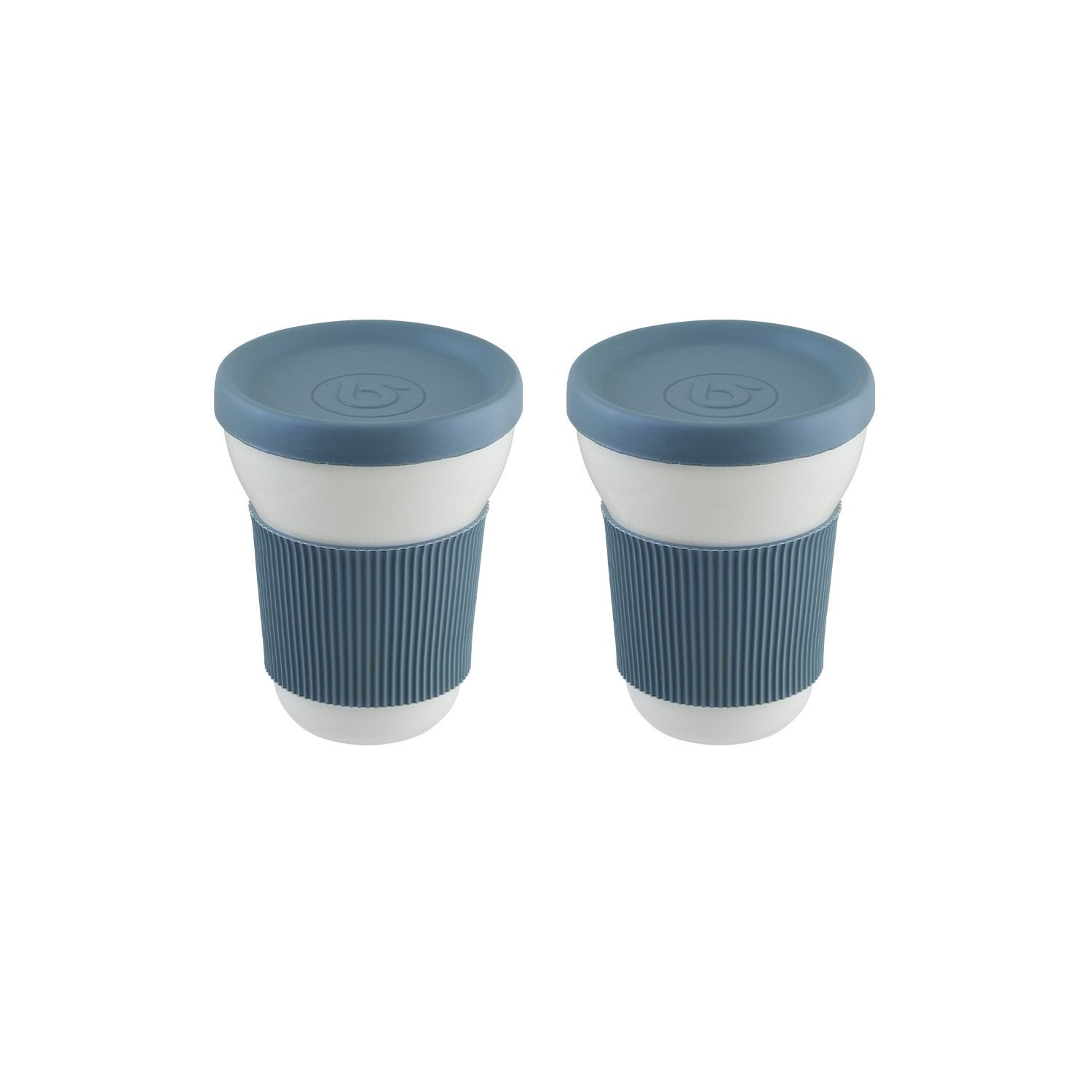 Softline dia.3.75" h:4.75" 12 oz. Round White Vitrified Mug (Set of 2)