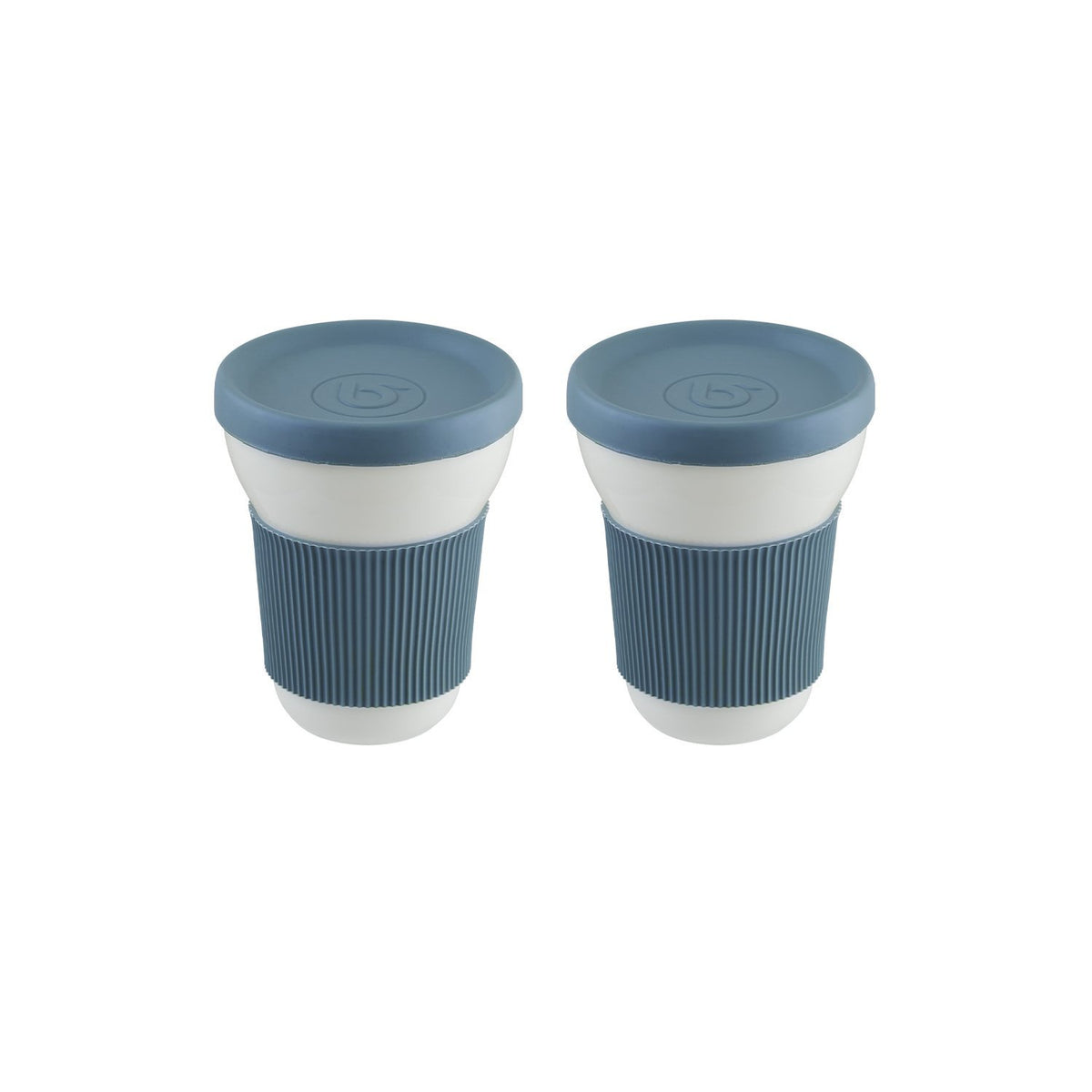 Softline dia.3.75" h:4.75" 12 oz. Round White Vitrified Mug (Set of 2)