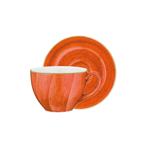 Terracota Bistro 7 oz. Coffee Cup+Saucer Set for 2