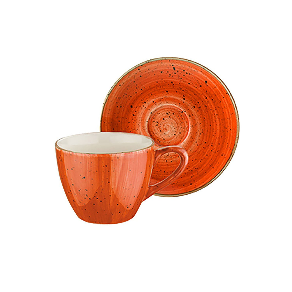 Terracota Bistro 3 oz. Espresso Cup+Saucer Set for 4
