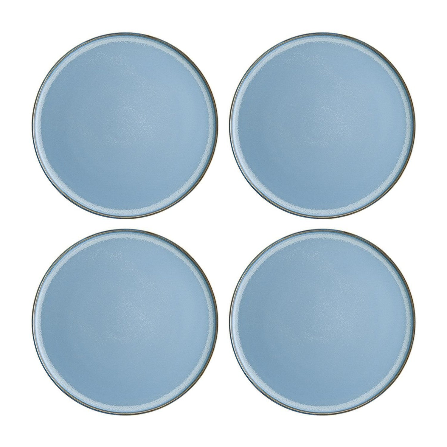 Bonna China Sky dia.6.25"  Round Blue Porcelain Plate (Set of 4)