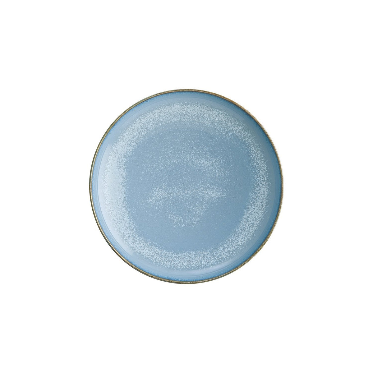 Sky dia.10.75" h:2.25" Round Blue Vitrified Deep Plate (1 each)