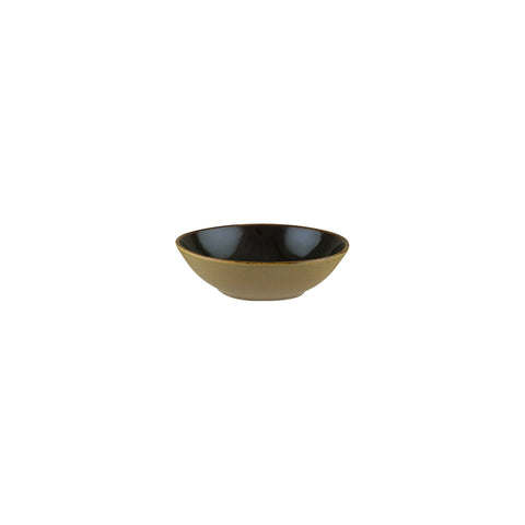 Bonna China Sphere Ocean 7" x 6.5" x h:2" 16 oz. Organic Black Porcelain Bowl (Set of 2)